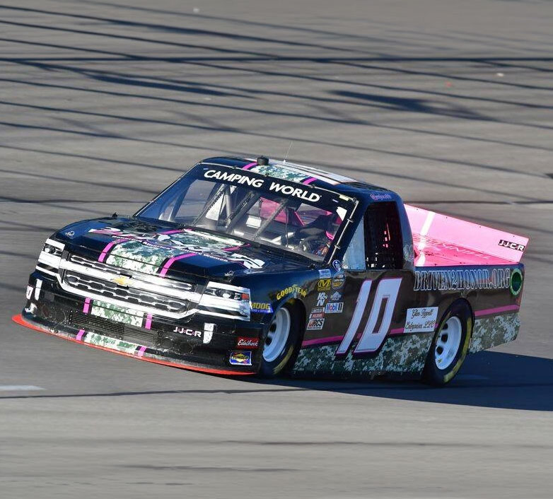Jennifer Jo Cobb Racing NASCAR Camping World Truck Series race truck protected with TearOff 4-layer windshield protection film