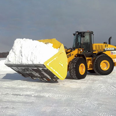 Heavy machinery cab safety glass protected by TearOff 4-layer runway snow removal windshield protection film during airport deicing operations